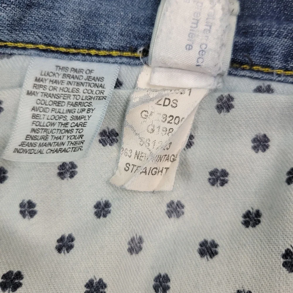 Thrashed Lucky Brand 363 Vintage Straight Candiani‎ 42 x 32 Cotton Blend READ***